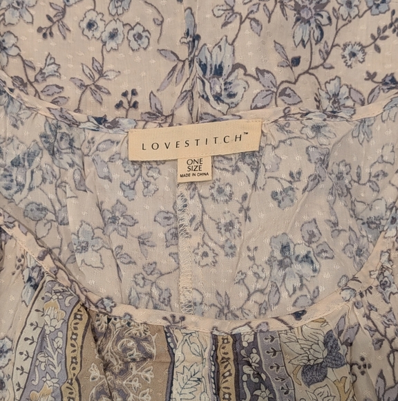 Lovestitch Blue & Tan Spaghetti Strap Maxi Dress - Picture 2 of 6